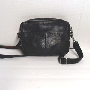 margot  Dark Green Leather Crossbody Bag